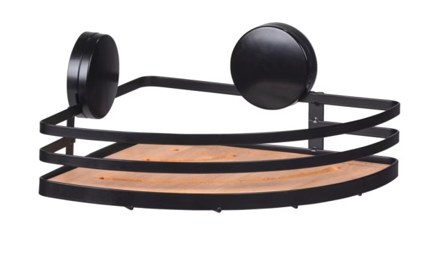 Raft pentru baie negru/maro din metal 27 cm Alba Wenko