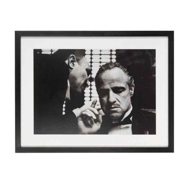 Rama foto neagra/alba din lemn si sticla 65x85 cm The Godfather LifeStyle Home Collection