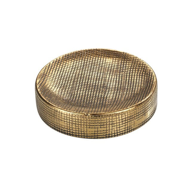 Savoniera aurie din ceramica 10 cm Rivara Wenko