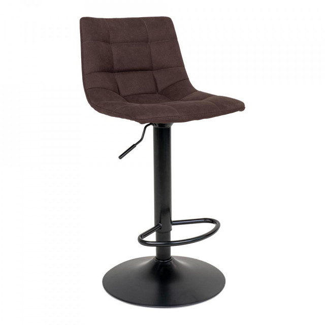 Scaun bar ajustabil maro inchis/negru din microfibre si otel Middelfart House Nordic