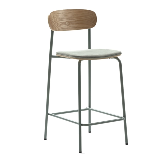Scaun bar albastru marin din metal Adriana The Home Collection