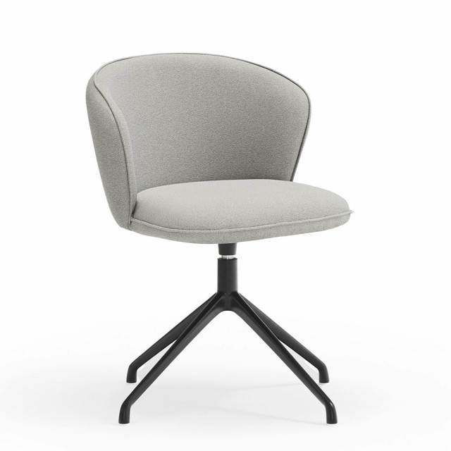 Scaun birou gri deschis/negru din textil si metal Add Teulat