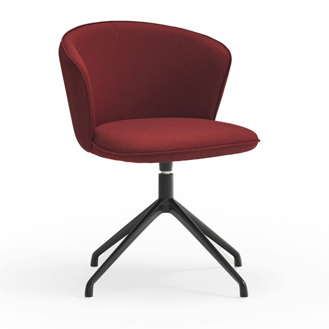 Scaun birou rosu /negru din textil si metal Add Teulat