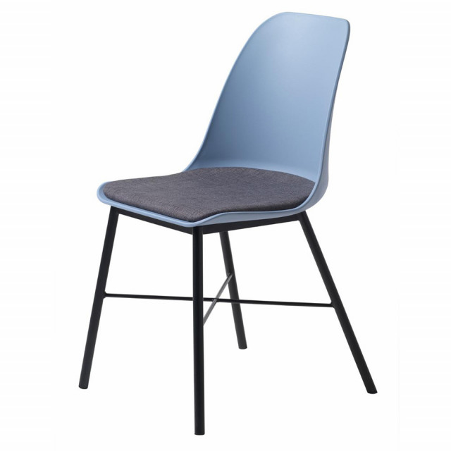 Scaun dining albastru/negru din polipropilena si metal Whistler Unique Furniture