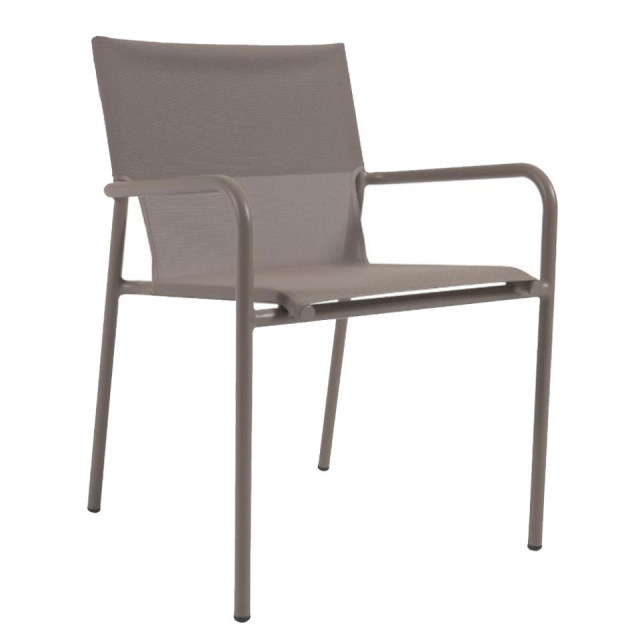 Scaun dining maro din material textil si aluminiu Zaltana Kave Home