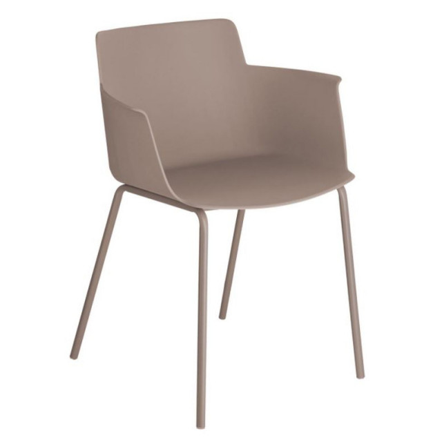 Scaun dining maro din polipropilena si otel Hannia Arms Kave Home