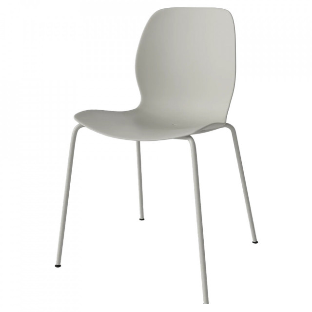 Scaun dining pentru exterior gri din polipropilena si otel Seed Bolia
