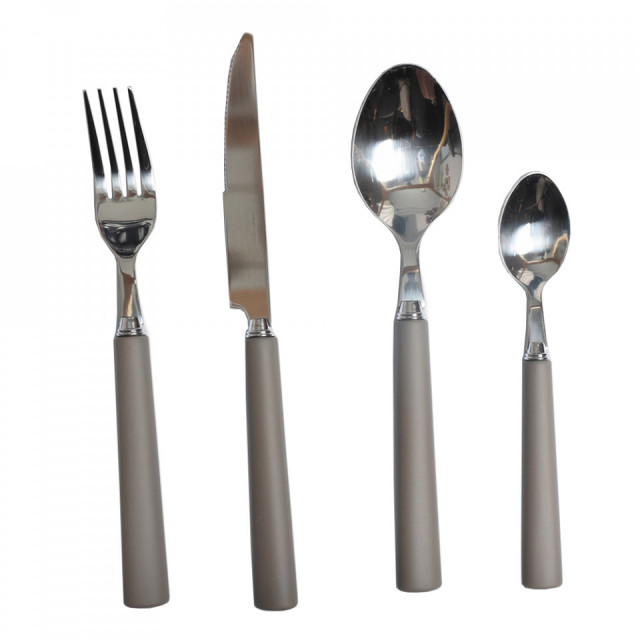 Set 16 tacamuri grej din plastic si inox Libre The Home Collection