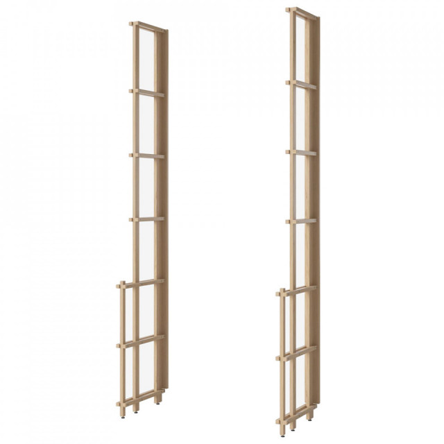 Set 2 cadre pentru etajera maro din lemn de stejar 210 cm Deep Friedman Bolia