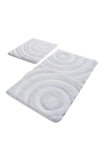 Set 2 covorase de baie gri din fibre sintetice 60x100 cm Karo The Home Collection