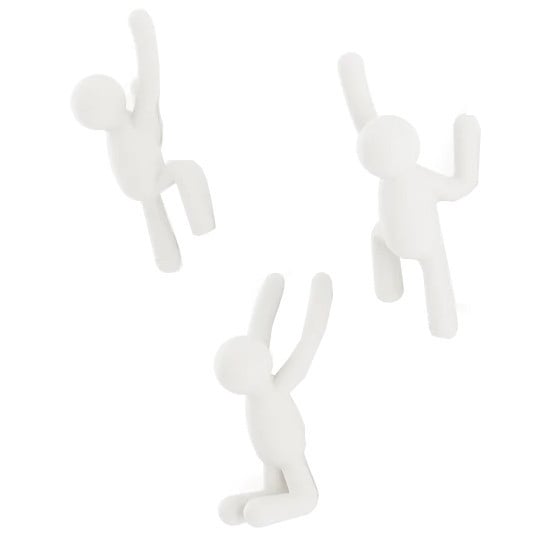Set 3 cuiere albe din plastic Buddy Umbra