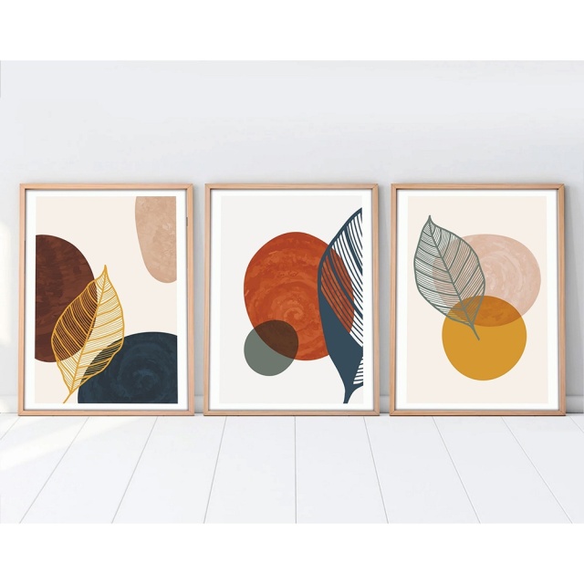 Set 3 tablouri multicolore din lemn 30x40 cm Lucas The Home Collection