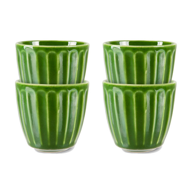 Set 4 cesti verzi din ceramica 220 ml Emeralds HK Living