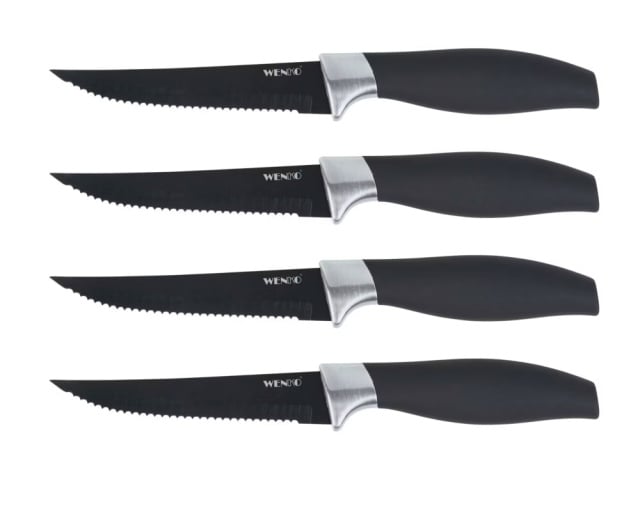 Set 4 cutite negre din metal Otis Wenko