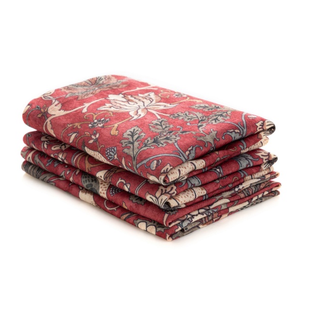 Set 4 servete rosii din fibre sintetice 45x45 cm Claret The Home Collection