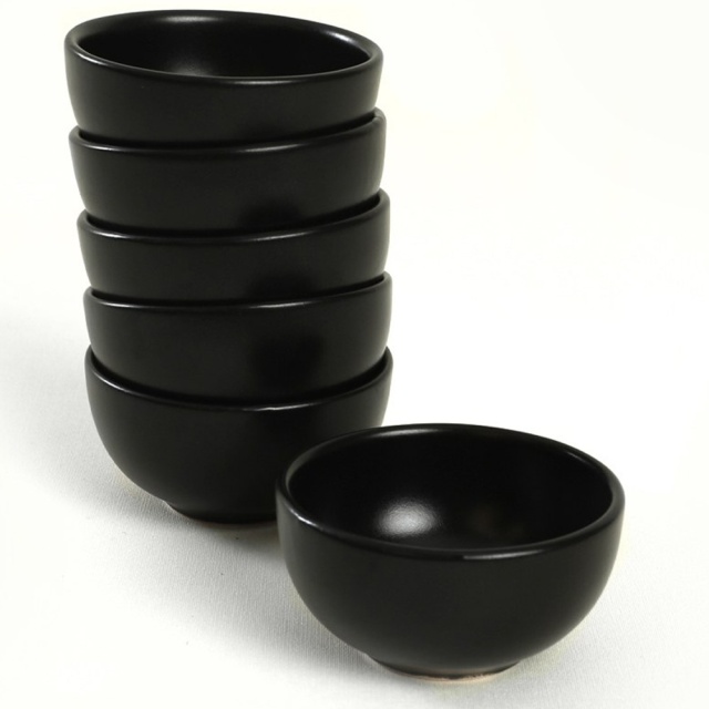 Set 6 boluri negre din ceramica 8 cm Erwin The Home Collection