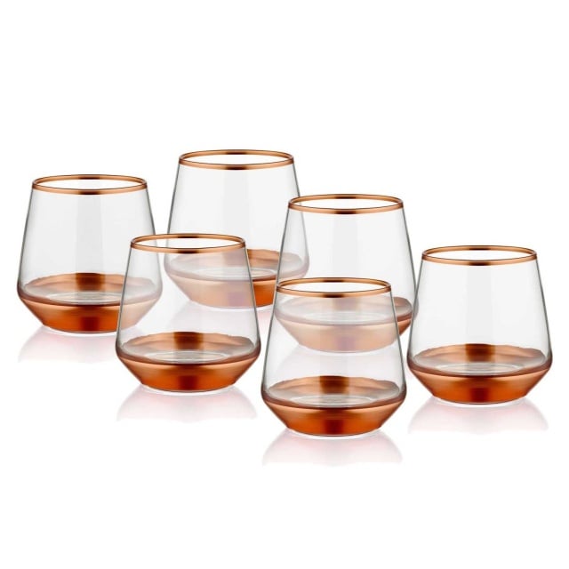 Set 6 pahare transparente din sticla 250 ml Rete The Home Collection