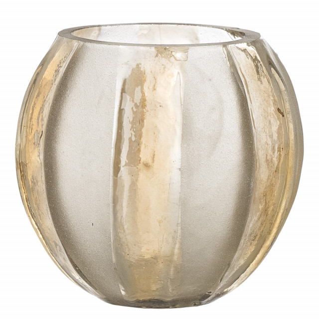 Suport lumanare auriu din sticla 7 cm Felisia Bloomingville