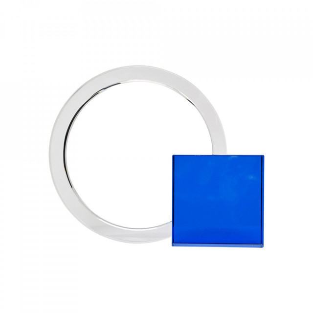 Suport pentru carti albastru/transparent din sticla 16 cm Christophe Hubsch