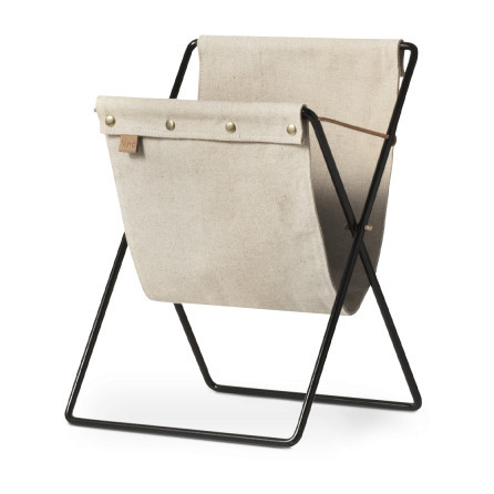 Suport reviste crem/negru din metal Herman Ferm Living
