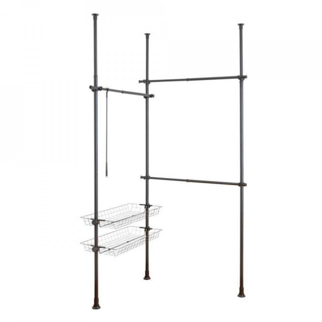 Suport umerase negru din metal 300 cm Herkules Duo Wenko