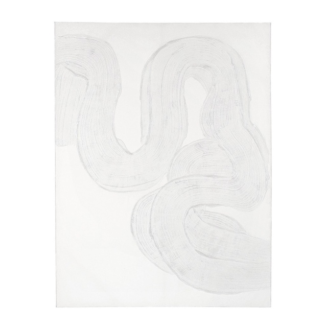 Tablou alb din fibre naturale 90x120 cm Texture Snake Bizzotto