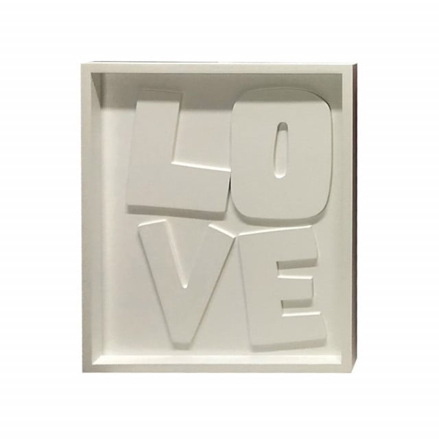 Tablou alb din MDF 32x40 cm Love The Home Collection