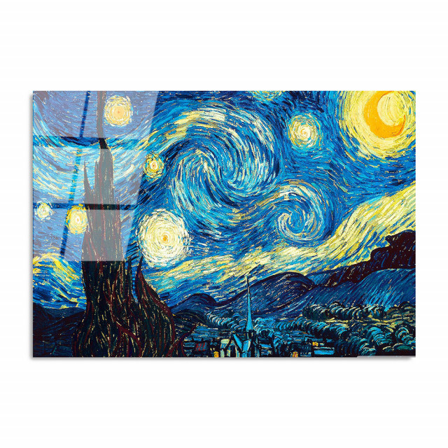 Tablou multicolor din sticla 70x100 cm Gogh The Home Collection