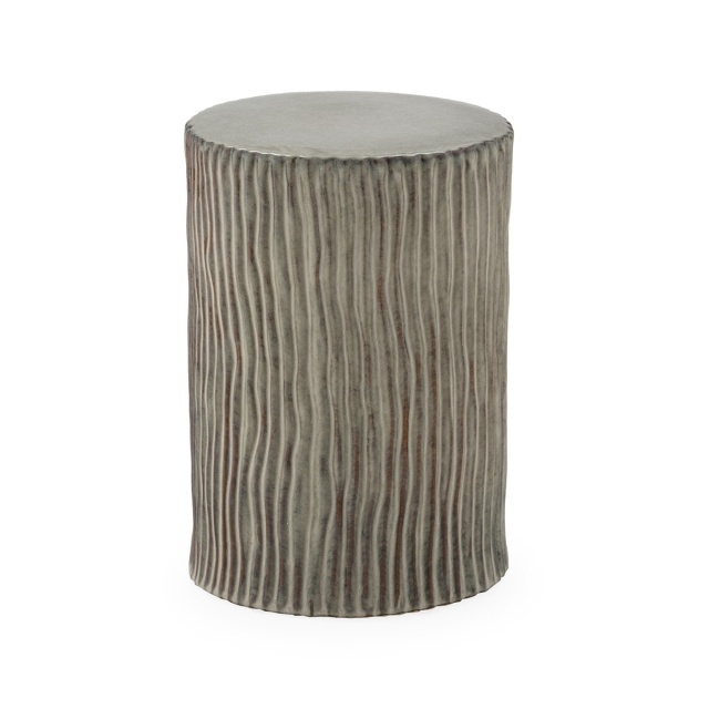 Taburet decorativ gri din ceramica 31 cm Loki Thai Natura