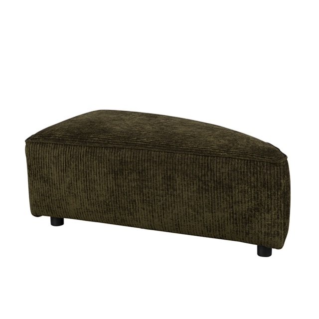 Taburet verde padure din textil 60x100 cm Hunter Right Zuiver
