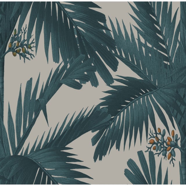 Tapet multicolor din hartie Palm Spring Teal Rebel Walls