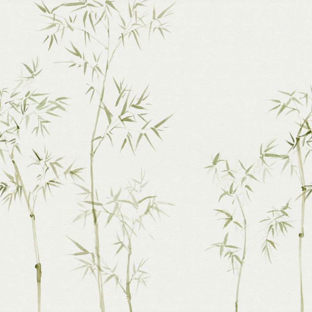 Tapet verde din hartie cu fibre de nailon Arashiyama Sandberg