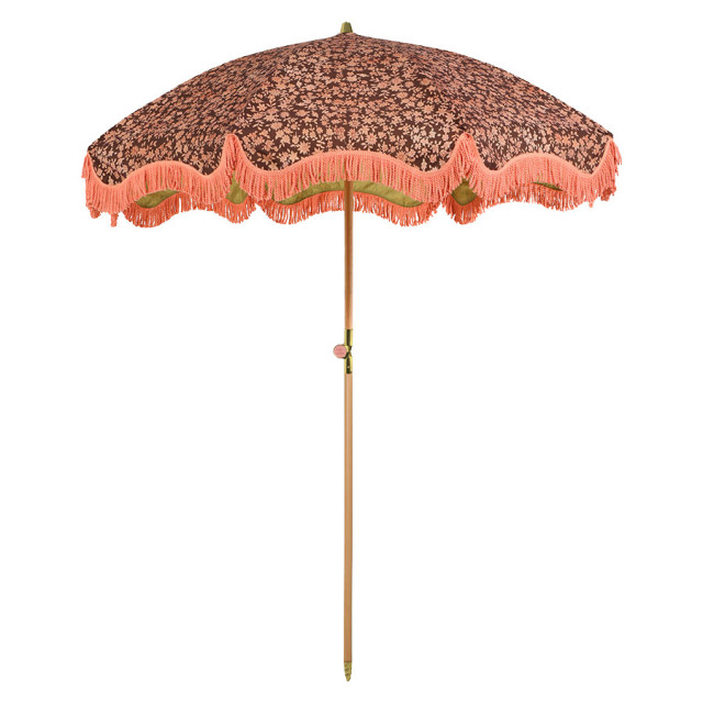Umbrela pentru plaja multicolora din poliester si lemn Doris HK Living