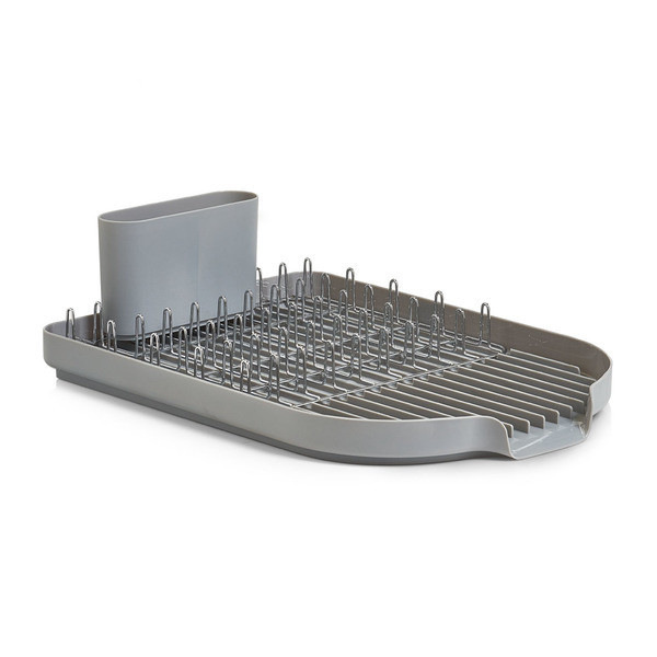 Uscator pentru vase argintiu/gri din metal si plastic Kitchen Basket Zeller