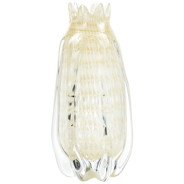 Vaza alb antic din sticla 24 cm Crown BePureHome