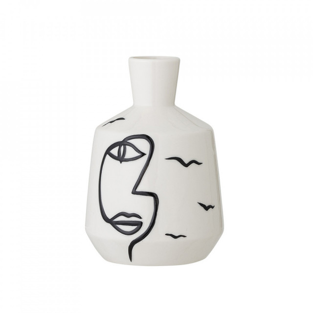 Vaza alba din ceramica 15 cm Norma Bloomingville