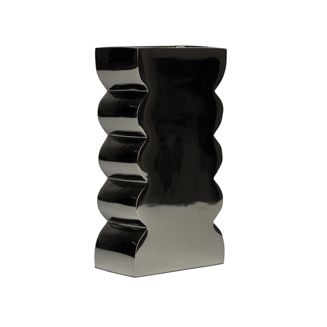 Vaza argintie din metal 27 cm Shiny L Zuiver