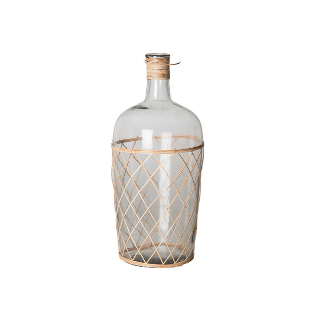 Vaza decorativa transparenta/maro din sticla 36 cm Alero Vical Home