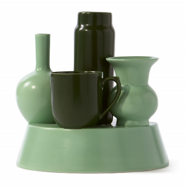 Vaza verde inchis din ceramica 26 cm Hong Kong Pols Potten