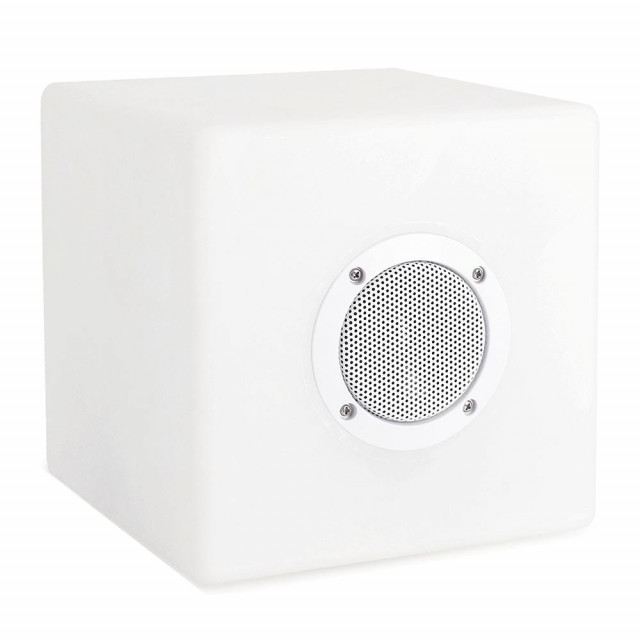 Veioza pentru exterior alba din fibre sintetice 20 cm Cube Bizzotto