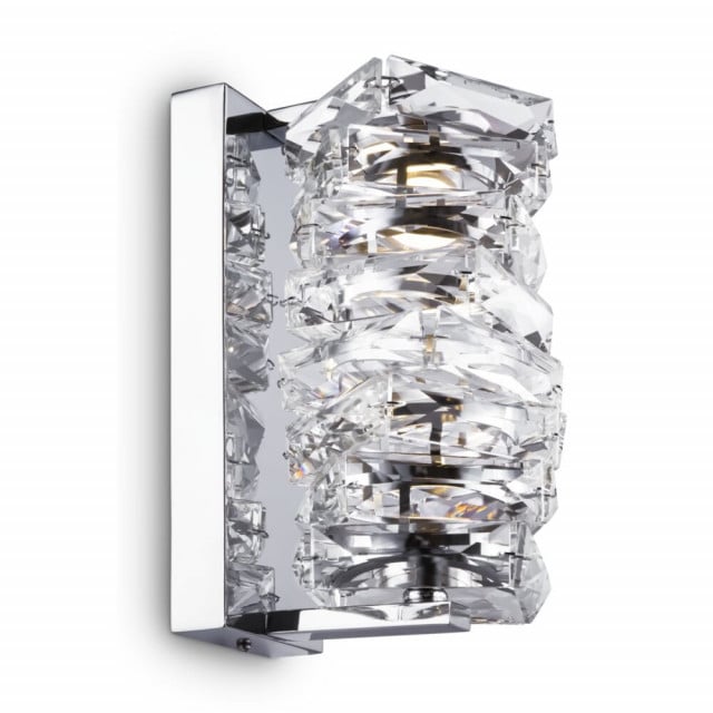 Aplica argintie din sticla cu LED Coil Maytoni