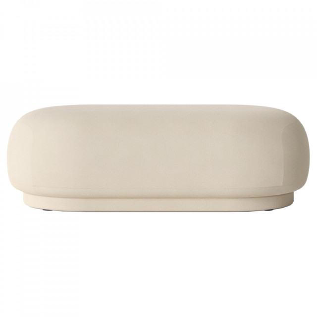 Bancheta alb antic din textil 124 cm Rico Brushed Ferm Living