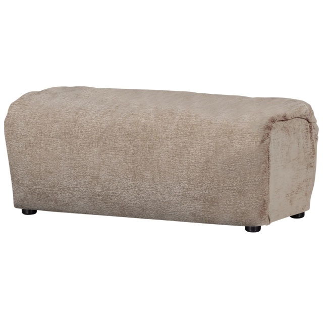 Bancheta bej nisipiu din textil 91 cm Baggy 3D Chenille Woood