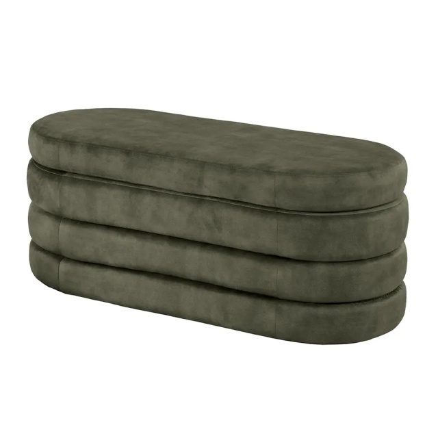 Bancheta verde din catifea 113 cm Voque The Home Collection