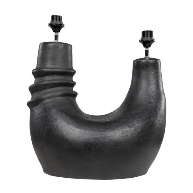 Baza pentru veioza neagra din ceramica cu 2 becuri 55 cm Denise Versmissen