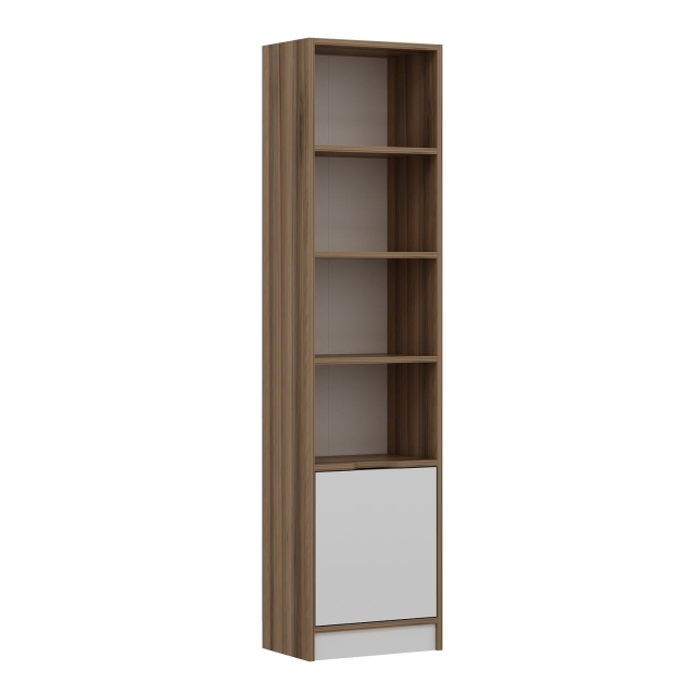 Biblioteca alb/maro 180 cm Elina The Home Collection