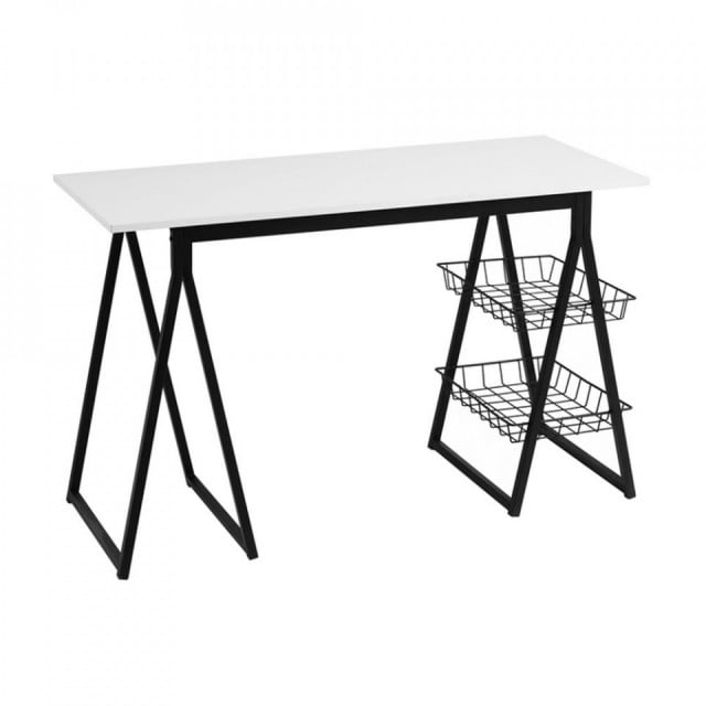 Birou alb/negru din metal 50x120 cm Miri The Home Collection