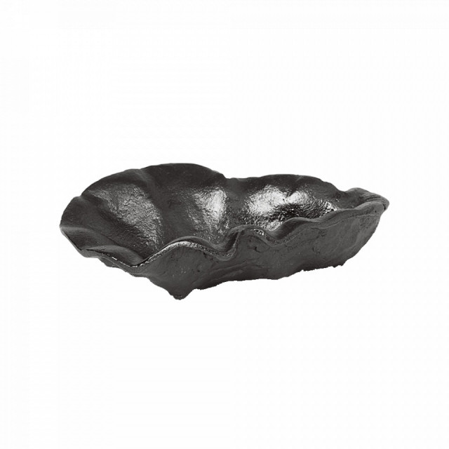 Bol decorativ negru din metal 7x11 cm Oyster Ferm Living