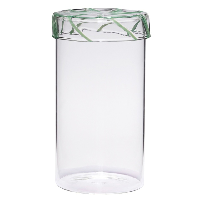 Borcan transparent/verde din sticla 1.2 L Heir Hubsch