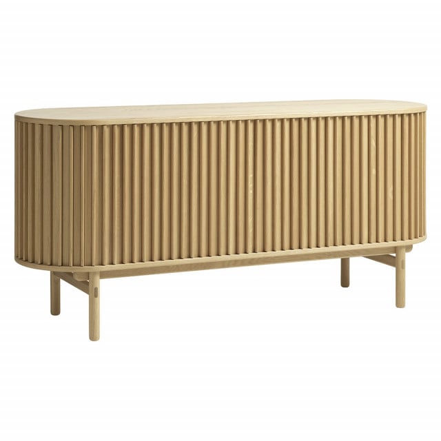 Bufet inferior maro din lemn de stejar 160 cm Carno Unique Furniture